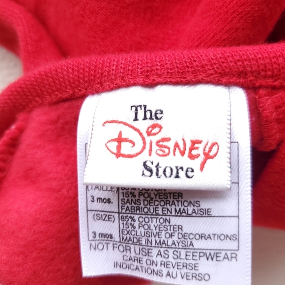 The Disney Store Jumpsuit Long-sleeve Red Mickey & Minnie Baby 3 Months - Picture 3 of 4